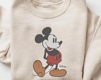 Disney Classic Mickey Mouse Pose Sweatshirt, Mickey Hoodie, Disneyland Holiday Vacation Sweatshirt, Vintage Disney Retro Sweater,Disney Trip