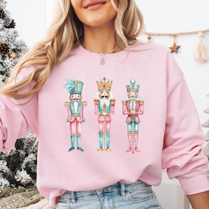 Cute Nutcracker Christmas Sweatshirt, Nutcracker Tshirt, Cute Holiday Gift, Womens Christmas Hoodie, Christmas Gift, Christmas Sweatshirt