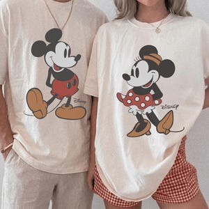 Comfort Colors® Retro Mickey Mouse Shirt, Disney Mickey Minnie Mouse Classic Pose Couple Shirt, Disney Tee, Disney Couple Matching Shirt
