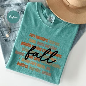 Comfort Colors® Fall Shirt, Cozy Fall Shirt, Womens Fall Shirts, Fall Tshirt, Pumpkin Patch Shirt, Thanksgiving Shirt, Autumn Words Tee bild 3