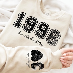 Custom 30th Birthday Sweatshirt, Personalized Limited Edition 1996 Hoodie, Custom Birthday, 1996 Year Number Sweatshirt, Custom Birthday