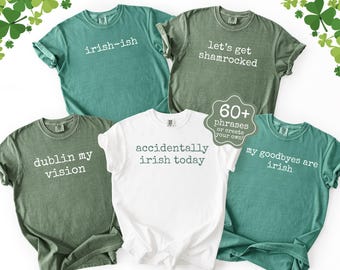 Comfort Colors® Custom Text St. Patricks Day Shirts, Funny St. Pattys Group Family TShirts, Irish Pub Crawl Tee, Women Shenanigans Tshirt
