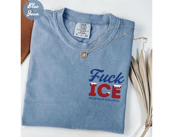 No Human Is Illegal Shirt, Fuck ICE Shirt, Abolish ICE Shirt, Human Rights Activist, Immigration Human Rights Sweatshirt, Fuck Trump