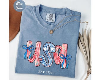 USA Comfort Colors® Shirt, 4th of July shirt, American Shirt, America Shirt, Fourth of July Shirt, 4th of July Tee, Patriotic Shirt, USA TEE