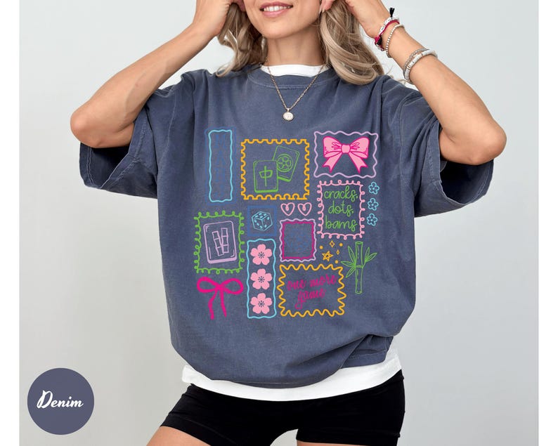 Comfort Colors® Mahjong Player Tshirt, Tile Game Lover, Mahjong Game Night Shirt, Mahjong Club, Mahj Girl Group Tee, Mah-Jongg Enthusiast image 6