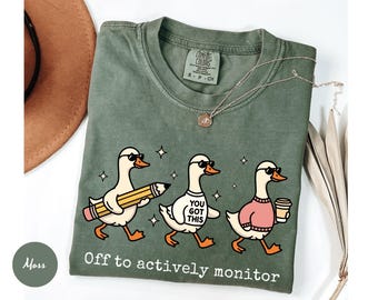 Comfort Colors® Funny Teacher State Testing Goose Shirt: Test Day Tee, Testing Coordinator T-Shirt, Final Exam Week Teacher Team T-Shirt