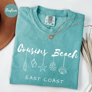 Comfort Colors® Cousins Beach T-Shirt TSITP Shirt The Summer I Turned Pretty Tee Team Conrad Team Belly Team Jeremiah East Coast Beach Shirt