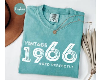 Comfort Colors® 60th Birthday Shirt, Vintage 1966 Shirt, 60th Birthday Gift For Women, 60th Birthday Gift For Men, 60th Birthday Woman
