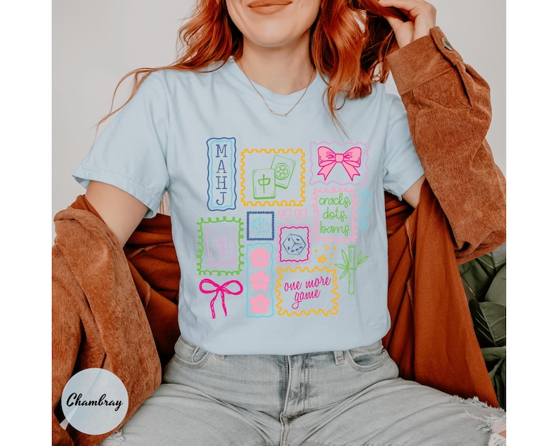 Comfort Colors® Mahjong Player Tshirt, Tile Game Lover, Mahjong Game Night Shirt, Mahjong Club, Mahj Girl Group Tee, Mah-Jongg Enthusiast image 2