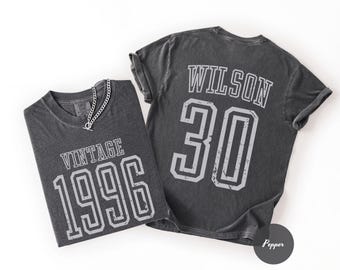 Comfort Colors® 30th Birthday Shirt, Vintage 1996 Shirt, Custom 30th Birthday T-Shirt, 30th Birthday Gift, Retro Style Birthday Tee