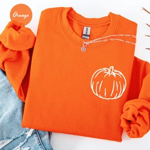 Pumpkin Sweatshirt, Pumpkin Outline Shirt, Simple Fall Pumpkin Sweatshirt, Minimal Fall Sweatshirt,Pumpkin Tee,Fall Hoddie,Autumn Sweatshirt