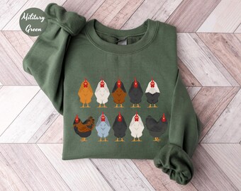 Chicken Sweatshirt, Thanksgiving Sweatshirt, Christmas Sweatshirt, Gifts for Mom, Holiday Sweatshirt, Trending Now, Gifts for Sister
