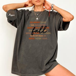 Comfort Colors® Fall Shirt, Cozy Fall Shirt, Womens Fall Shirts, Fall Tshirt, Pumpkin Patch Shirt, Thanksgiving Shirt, Autumn Words Tee bild 4