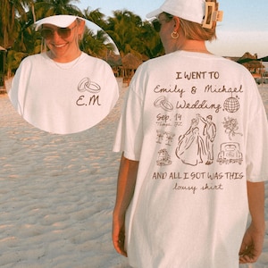 Comfort Colors® Custom Wedding Shirt, Personalized All I Got Was This Shirt, Newly Wed Gift, Wine Bachelorette Shirt, Bridal Party Shirt