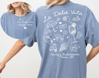 Comfort Colors® Italian Bachelorette Party Shirts, Italy Wedding Tee, That's Amore Bachelorette Shirt Feeling Spritzy Italy Girls Trip Shirt