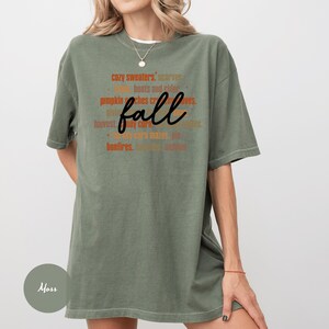 Comfort Colors® Fall Shirt, Cozy Fall Shirt, Womens Fall Shirts, Fall Tshirt, Pumpkin Patch Shirt, Thanksgiving Shirt, Autumn Words Tee bild 5