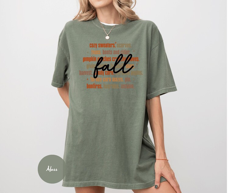 Comfort Colors® Fall Shirt, Cozy Fall Shirt, Womens Fall Shirts, Fall Tshirt, Pumpkin Patch Shirt, Thanksgiving Shirt, Autumn Words Tee bild 5