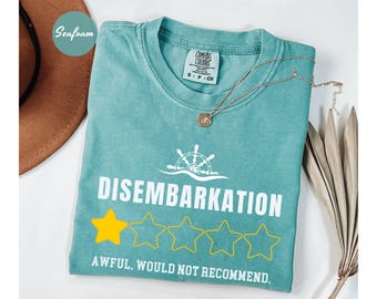 Comfort Colors® Disembarkation Awful Would Not Recommend Shirt, Dark Romance, Adult Humor T-Shirt Peace Love Cruise Ship Family Cruise Shirt