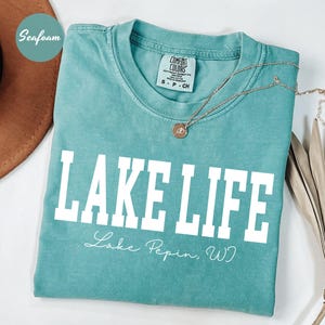 Comfort Colors® Custom Lake Shirt, Personalized Lake Tshirt, Lake House Gift, Lake Lover Shirt, Lake Vacation Tee, Lake Day Tee,Summer Shirt