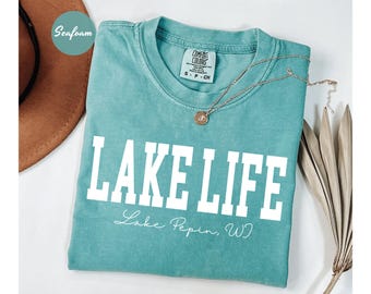 Comfort Colors® Custom Lake Shirt, Personalized Lake Tshirt, Lake House Gift, Lake Lover Shirt, Lake Vacation Tee, Lake Day Tee,Summer Shirt
