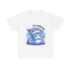 Aankondigingst-shirt schattige babyjongen, uniseks katoenen T-shirt, cadeau nieuwe baby, babyshowershirt, T-shirt gender Reveal