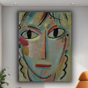 Impresión en lienzo de la Cabeza Mística de Jawlensky: Arte mural de 1919