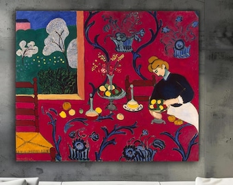 Henri Matisse The Red Room 1908 Fauvist Interior Painting Wall Art Print