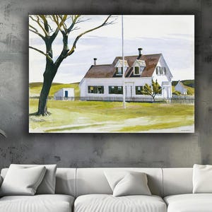 Edward Hopper Lombard&#39;s House Art Print: Realism Canvas Wall Art
