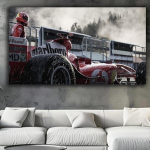 Formula 1 Racing Wall Art, F1 Motorsport Photography2, Race Car Poster, Speed Track Print, Gift for Racing Fans Canvas Wall Art Poster Print
