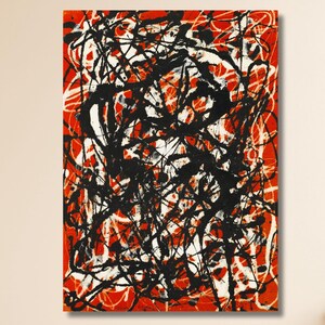 Toile d&#39;art abstraite Jackson Pollock : décoration de salon moderne