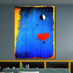 Joan Miro Dancer Canvas Art Print: Surrealist Exhibition Poster