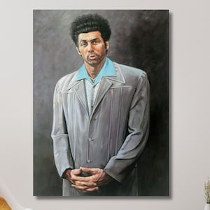 Kramer Portrait Canvas Print, Modern Poster, Cosmo Kramer Wall Hangings, Gifts, Famous Canvas Art, Cosmo Kramer Gift Box, Framed Canvas art