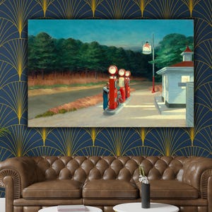 Edward Hopper &quot;Gas&quot; Canvas Print: American Realism Art Reproduction