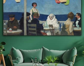 Edward Hopper Soir Bleu Print: Vintage Expressionist Canvas Wall Art