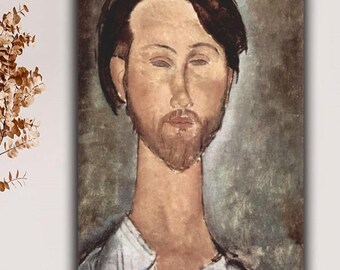 Modigliani Léopold Zborowski Portrait: Expressionist Canvas Print