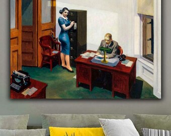 Office at Night by Edward Hopper - Etsy