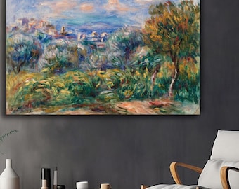 Impresión de paisaje impresionista de Renoir: arte vintage, decoración de pared natural