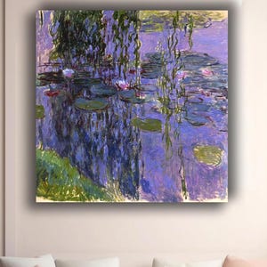 Monet Water Lilies Canvas Print: Impressionist Floral Wall Art