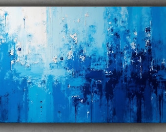 Abstract Blue Canvas Print: Modern Minimalist Wall Art