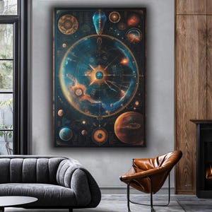 new allien Canvas, Life Abstract, Leinwand Kunst, Abstrakte Wandkunst, Weltall Karten Leinwand Wohnzimmer Dekor Moderne Wandkunst