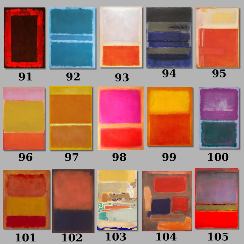Mark Rothko Reproduction Canvas Wall Art,abstract Expressionist ...