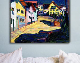 Murnau Burggrabenstraße 1 (1908) von Wassily Kandinsky | Abstrakter Expressionist Wandkunst Druck