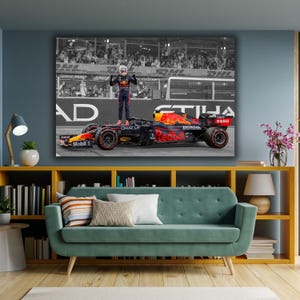 Max Verstappen Canvas Wall Art: Formula 1 Redbull Poster