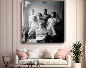 Gordon Parks Canvas Wall Art: Black Lives Family, fotografia afroamericana