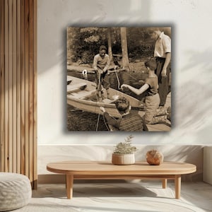 Gordon Parks Canvas Print: Children Fishing, Southfields New York, 1943