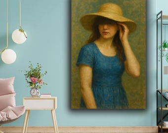 Abstract Woman Canvas Print: Modern Living Room Wall Art