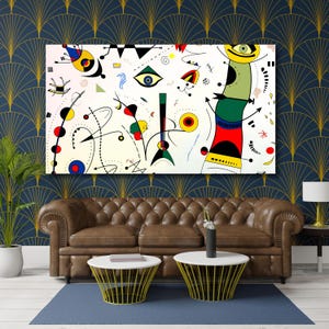 Joan Miro Canvas Wall Art,Surreal Wall Decor,Joan Miro Print,Luxury Wall Art,Surrealism art,Ready to Hang Canvas Joan Miro Poster