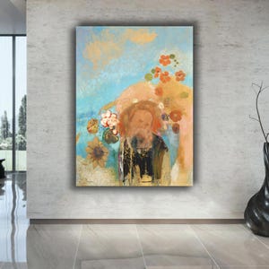 Odilon Redon-print: mystieke symbolistische kunst, vintage muurdecoratie