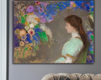 Violette Heymann Portrait Canvas Print: Symbolist Vintage Wall Art