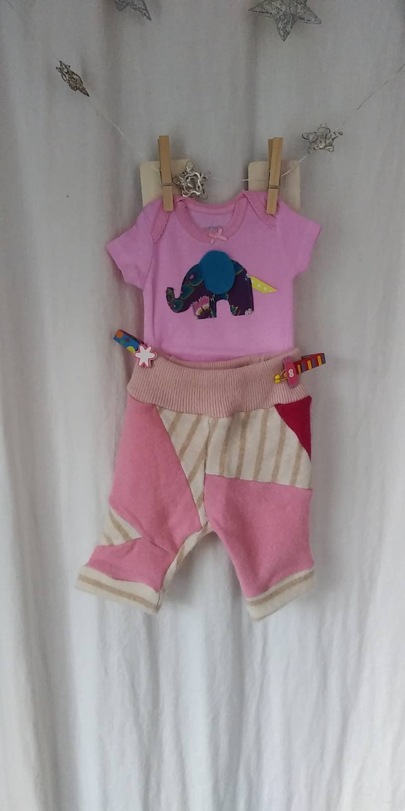 Newborn Baby Set Pants /& Elephant Onesie